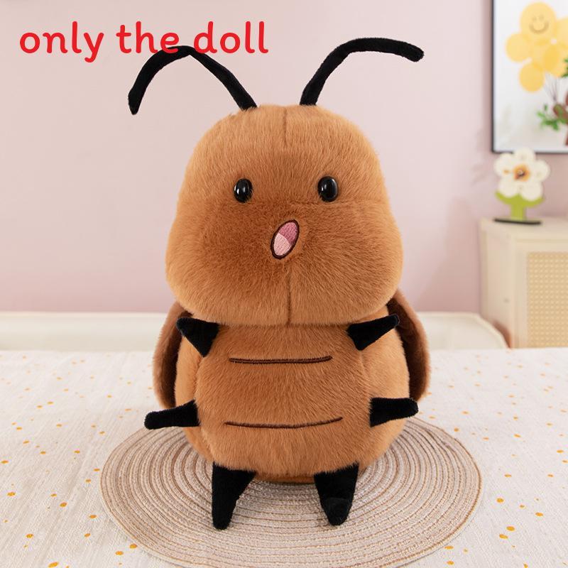 Realistic Plush Cockroach Doll In Surprised And Smirking Styles For Kids Gift