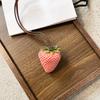 Elegant Versatile Bag Charm 3D Red Resin Fruit Pendant Bag Accessories Strawberry Key Ring  Friends
