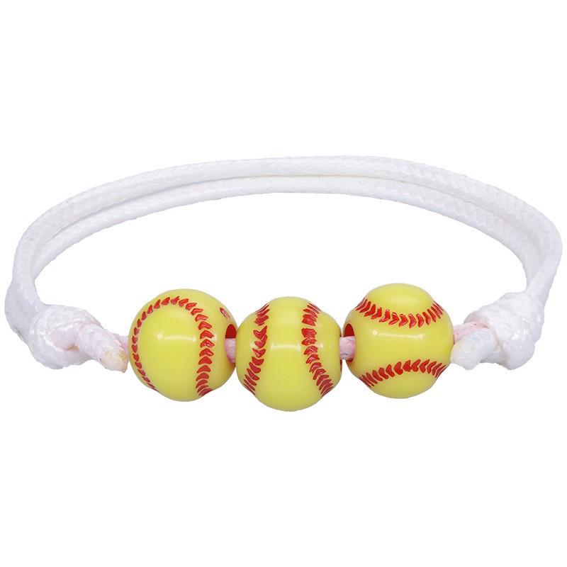 Customized Sports Bracelet - Wax Cord Woven: Basketball, Baseball, Tennis, Rugby, and Football Wristband Jewelry