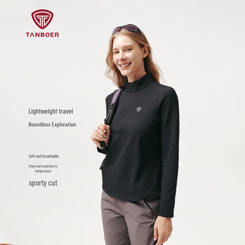 Women's Waffle Thermal Half-Zip Pullover