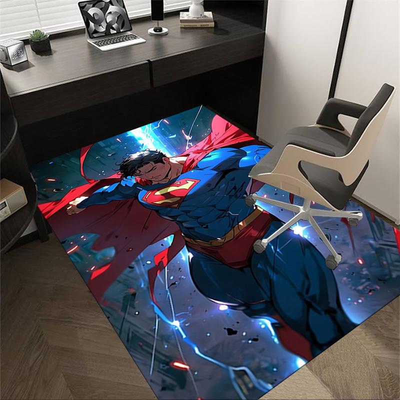 1pc Superman Carpet, for Home & Office Decor, Desk Chair Carpet, Festive Gift,Conference Room CarpetL1085 60cm by 90cm