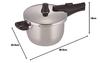 Pearl Metal HB-5137 Silver Pressure Cooker for Everyday Use, 3L, with Glass Lid and Strainer