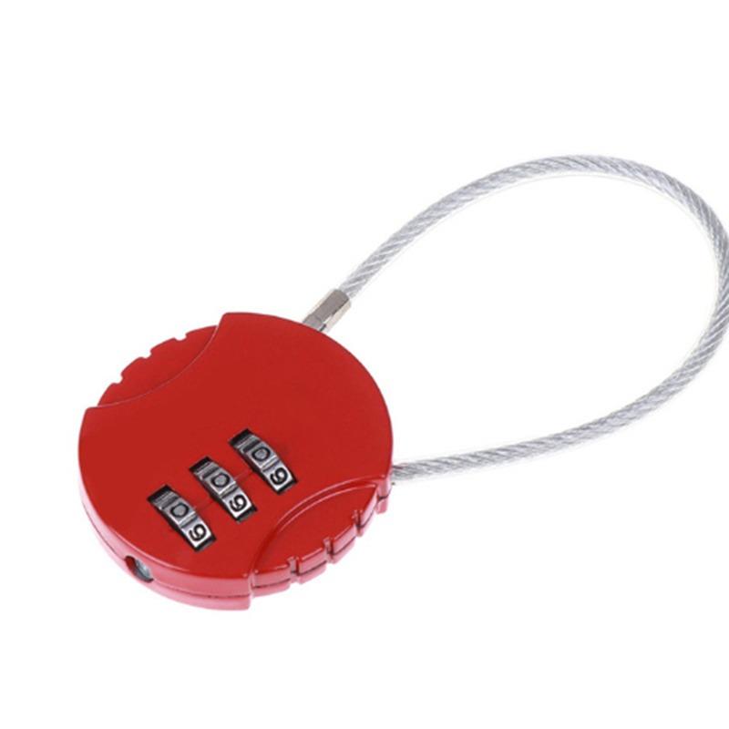 3 Dial Digit Password Combination Padlock Suitcase Luggage Metal Code Lock Mini Coded Keyed Anti-Theft Locks 4*4cm