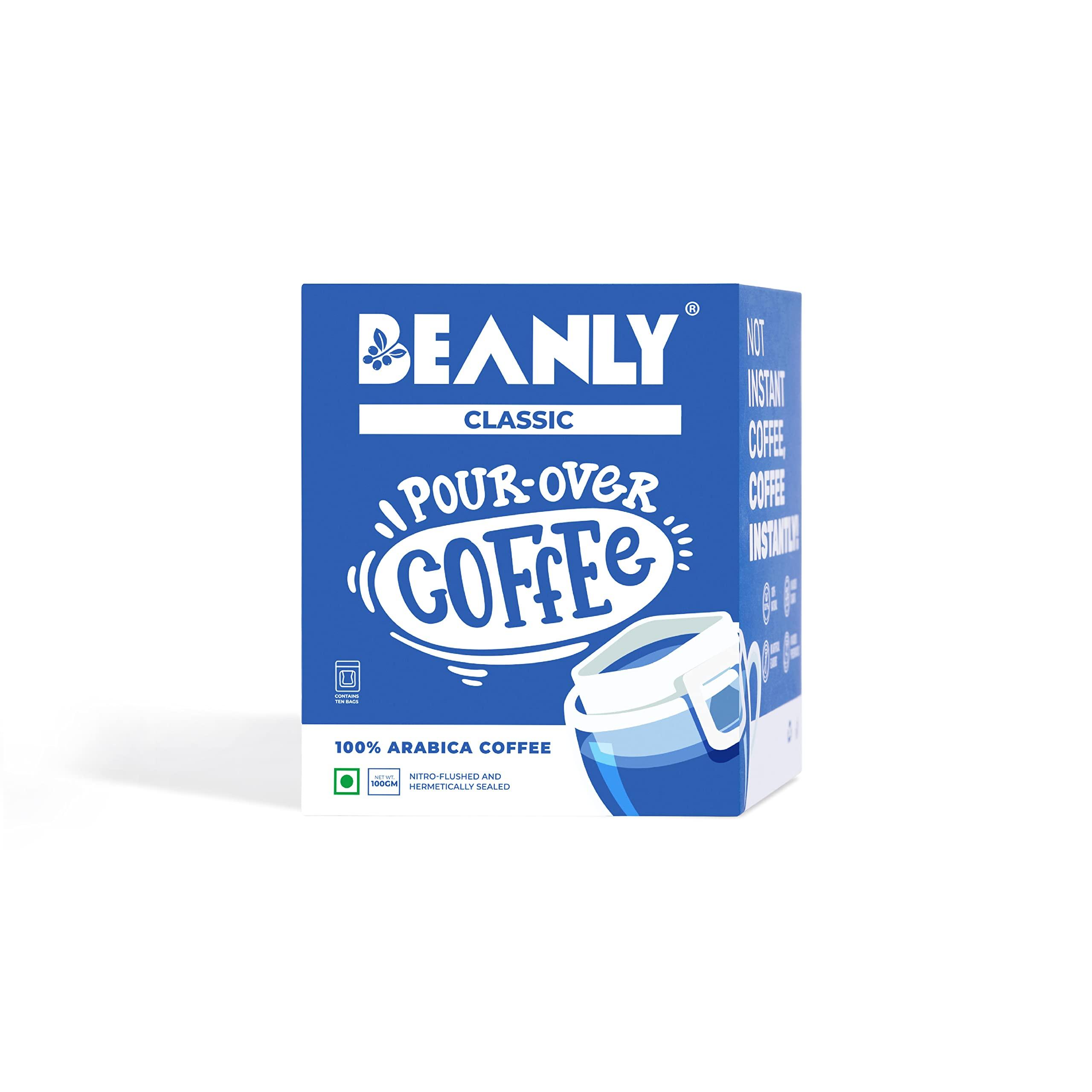 Кофе Beanly Pour Over (классический) | Кофе Арабика | Средняя обжарка | Оборудование не требуется - Упаковка 10 шт.