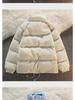 Hong Kong Retro Waffle Cotton Jacket for Petite Women – Winter Loose Fit, Thickened Stand Collar Coat
