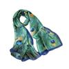 Women  Scarf Color Pattern Sunscreen Shawl Simple Satin Mid-length Silky Scarf