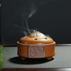 Ceramic Incense Burner, Retro Style, Home Living Room Bedroom Indoor Sandalwood, Hall Offering Buddha Tea Ceremony Censer, 1Pc