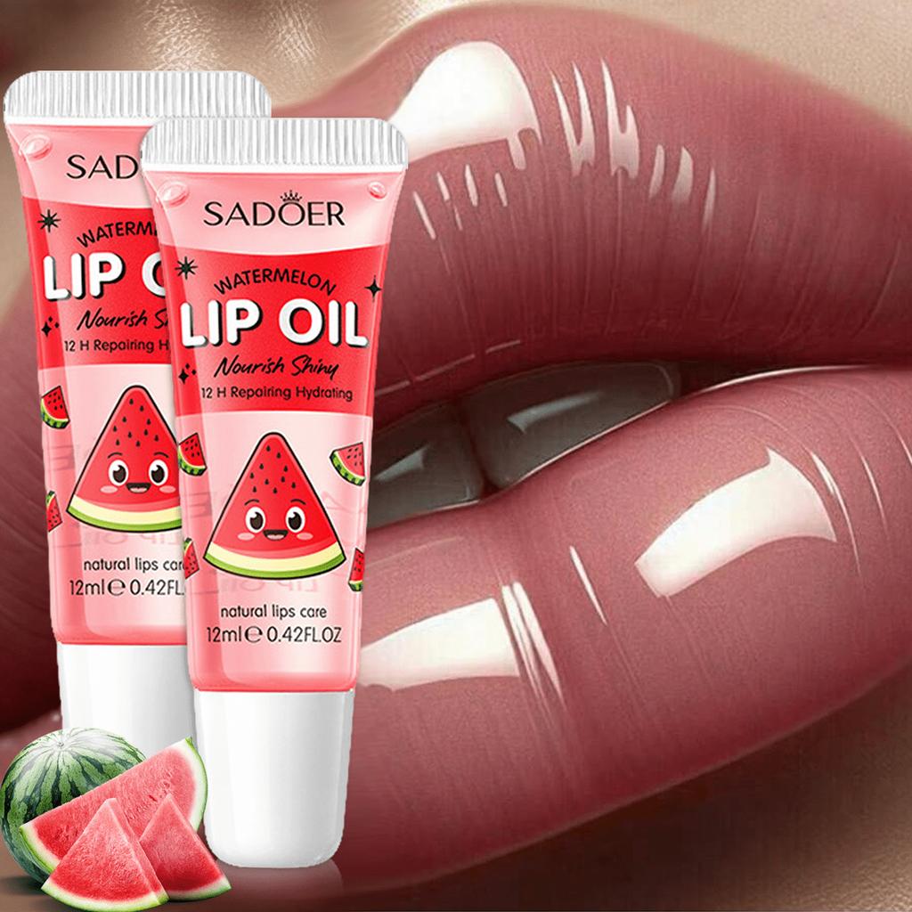 1PC Watermelon Moisturizing&Brightening Lip Oil, Lipstick, Moisturizing And Moisturizing, Anti Dryne