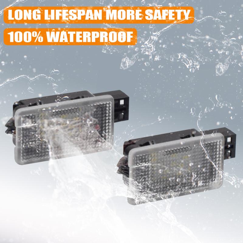 2Pcs LED Courtesy Luggage Trunk Boot Light Footwell Welcome Door Lamp For Volvo V40 V40CC V60 S60 S80 XC40 XC60 XC90 OEM:1286317