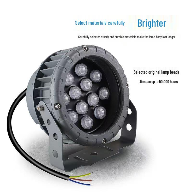 18W Waterproof LED Round Outdoor Floodlight for Landscaping