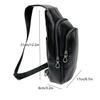Men'S Leather Breast Bag One Shoulder Crossbody Bag Black Leather Men'S Bag