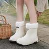 2025 new cute rain shoes women's medium rain boots cotton water shoes waterproof glue shoes kitchen car wash water boots