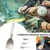Outdoor Folding Frying Shovel Camping Portable 304 Stainless Steel Rice Shovel Barbecue Picnic Tableware Mountain Travel Spatula