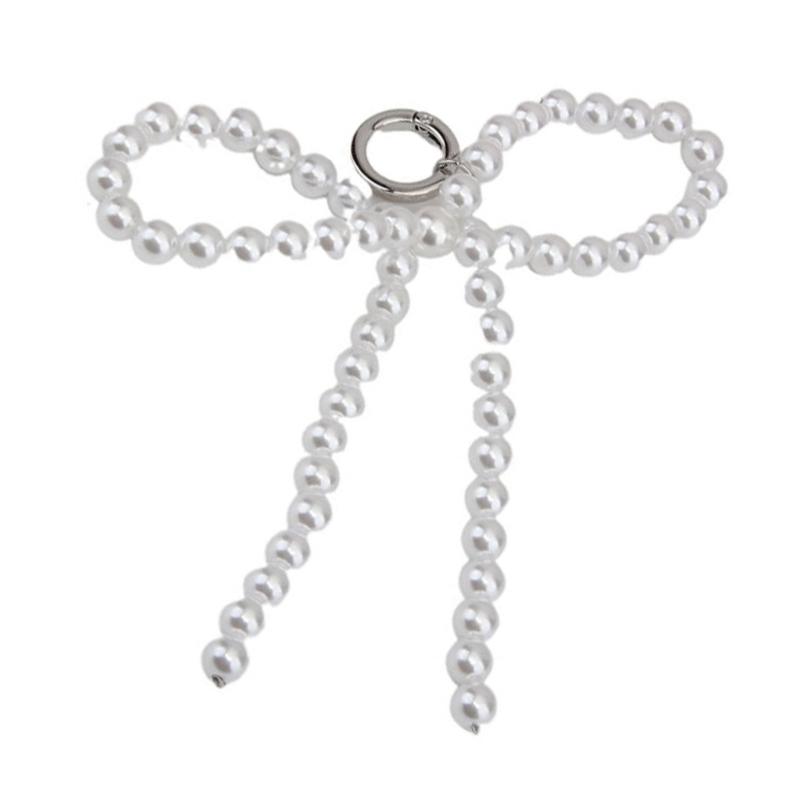Unique Beaded Keychain Pendant Ornament Delicate Bowknot Phone Chain Decoration Fashionable Pendant for Bag Keychains 1