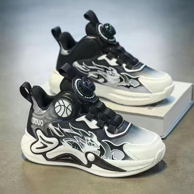 Boys' shoes 2025 spring new primary school children's leather surface waterproof soft sole non-slip explosive sports running shoes