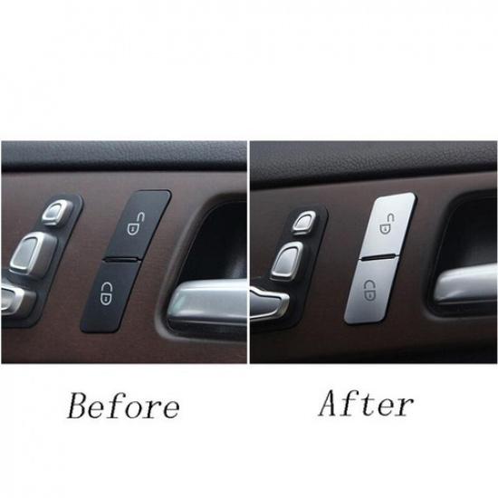 Door Unlock Button Sequin Decoration Trim for Mercedes Benz C E Class W204 W212