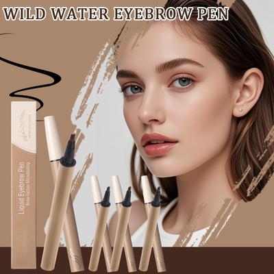 Eyebrow Corner Brush Eyebrow Pencil, Liquid Micro- Female Eyebrow Pencil, Natural Eyebrow Pencil, Easy To Color, ,0.6ml