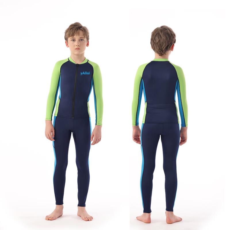 Junshi Kids Long-Sleeve Two-Piece Swimsuit