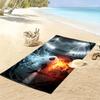 Soccer Art Print Beach Towel, Large Soft Quick Dry Towel for Beach Camping Swimming