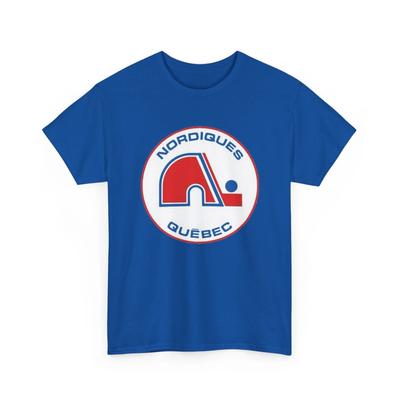 WHA NHL Quebec Nordiques Ice Hockey Printed T Shirt Colorado Avalanche