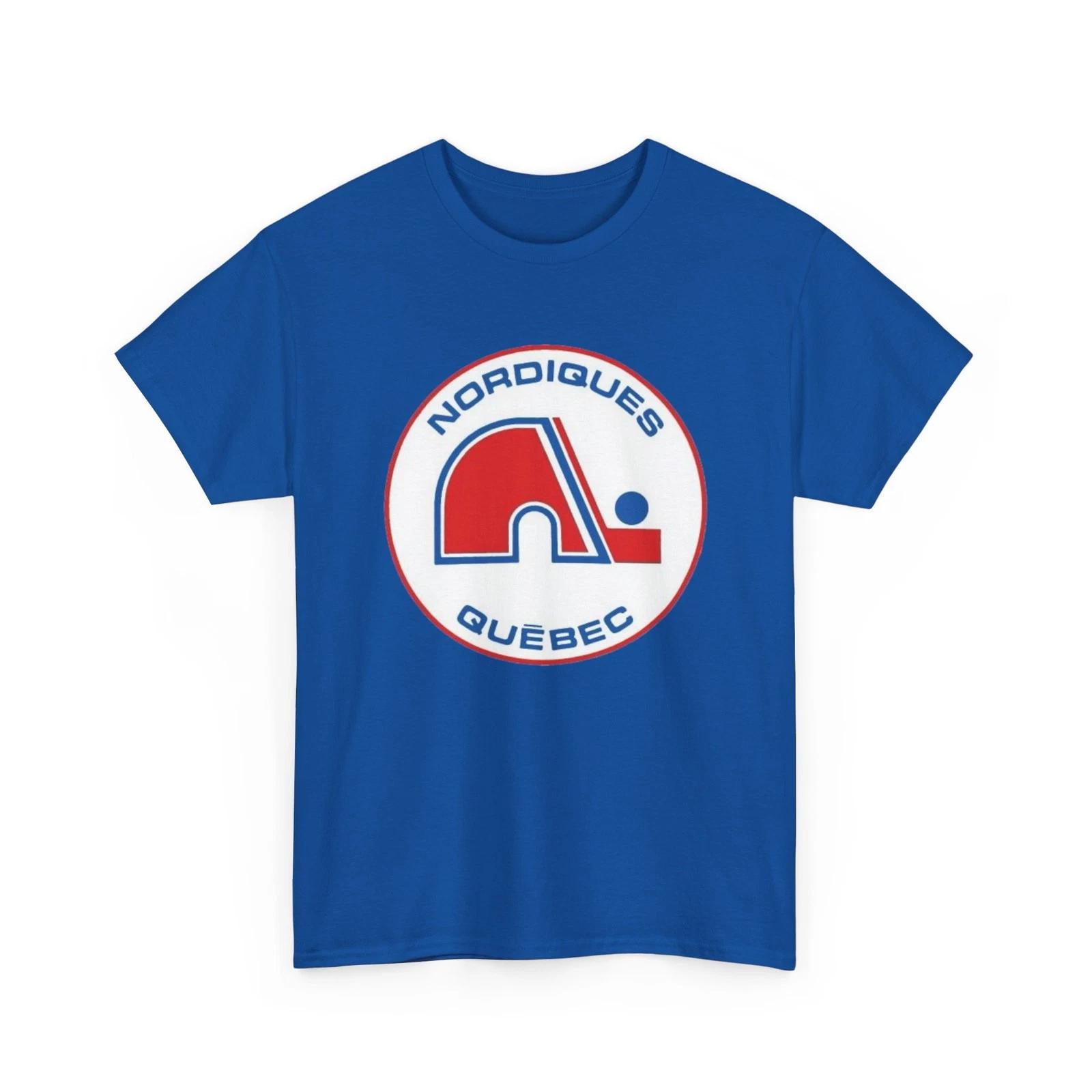 WHA NHL Quebec Nordiques Ice Hockey Printed T shirt Colorado Avalanche L