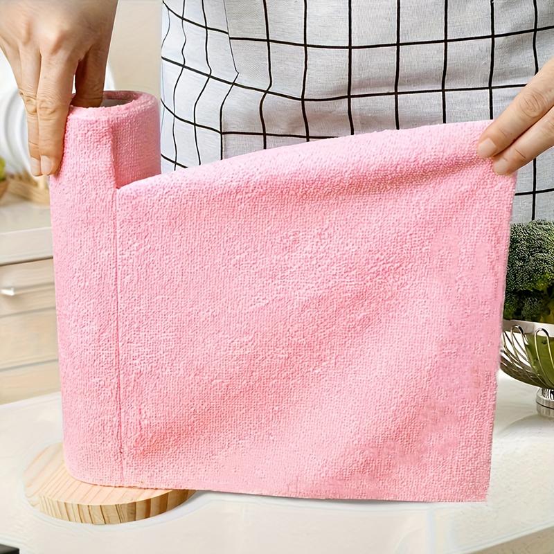20/30PCS/Roll Large Roll Pack Scrubber Pads Dishcloths Kitchen Suppy Microfiber Material Cleaning Supplies 22x20/30x30cm