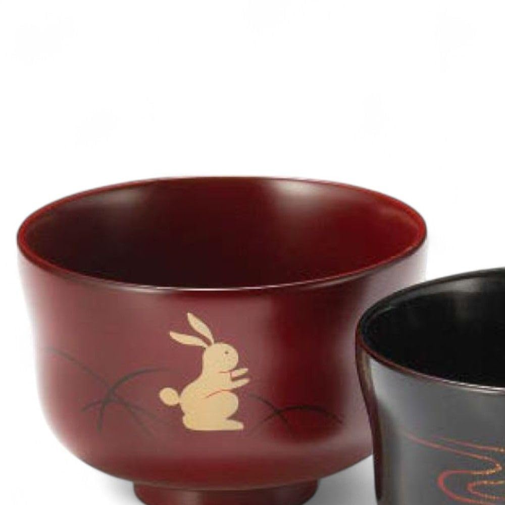 J-kitchens Set of 2 Lacquerware Bowls, Hand-Painted, Made in Japan, PID-529326