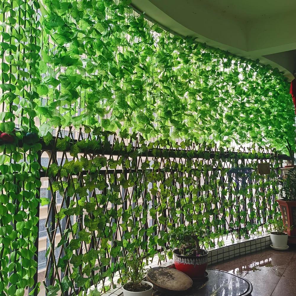 12/6/1pcs/Pack Artificial Liana Vine Wall Hanging Fake Plants Ivy String Leaves for Home Outdoor Garden Wedding Party Decoration