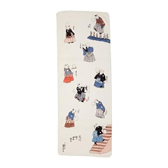 Japanese Goods Kyoto Souvenir Ukiyo-e Tenugui Double Gauze Tenugui Popular Cat Temari Dance (Kuniyoshi) Note. 32x89cm