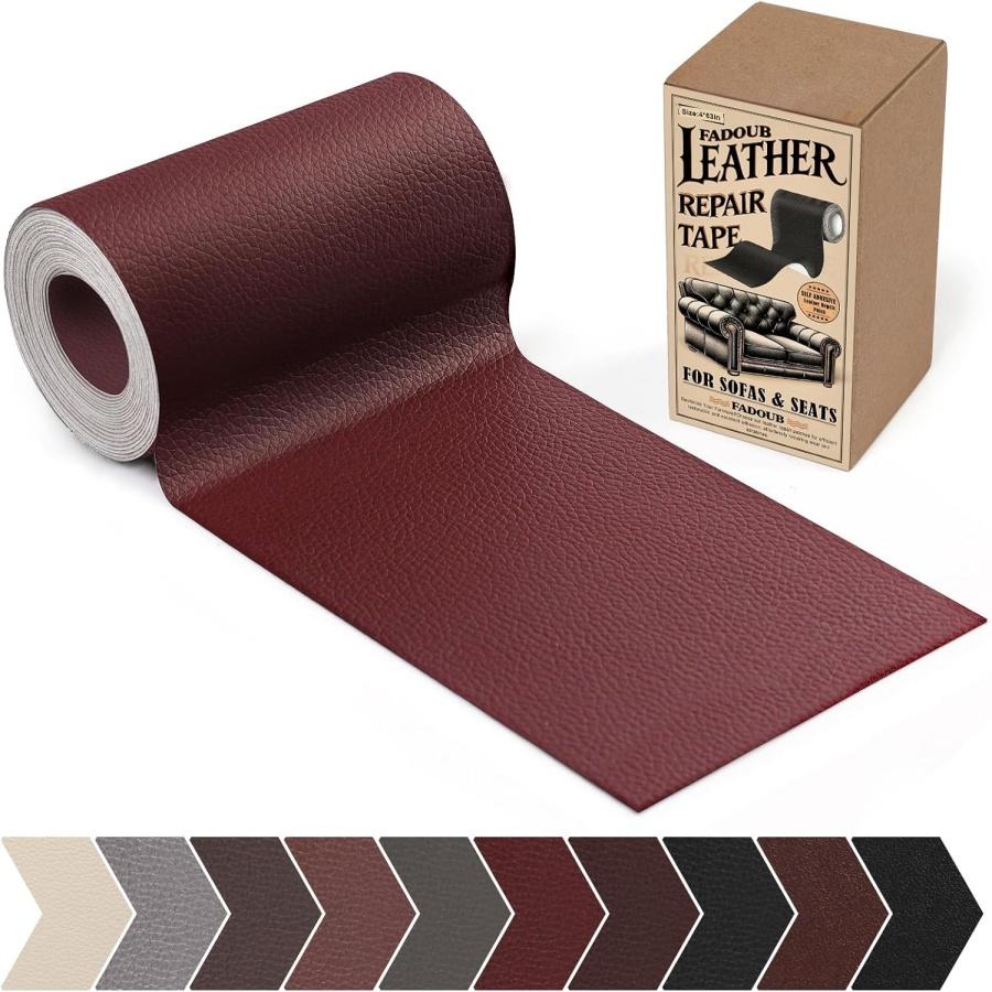 MIUSIE Läderreparationslapp Självhäftande Läderreparationstejp för Möbler, Vinylreparationstejp för Reparation av Vinyl, Soffa