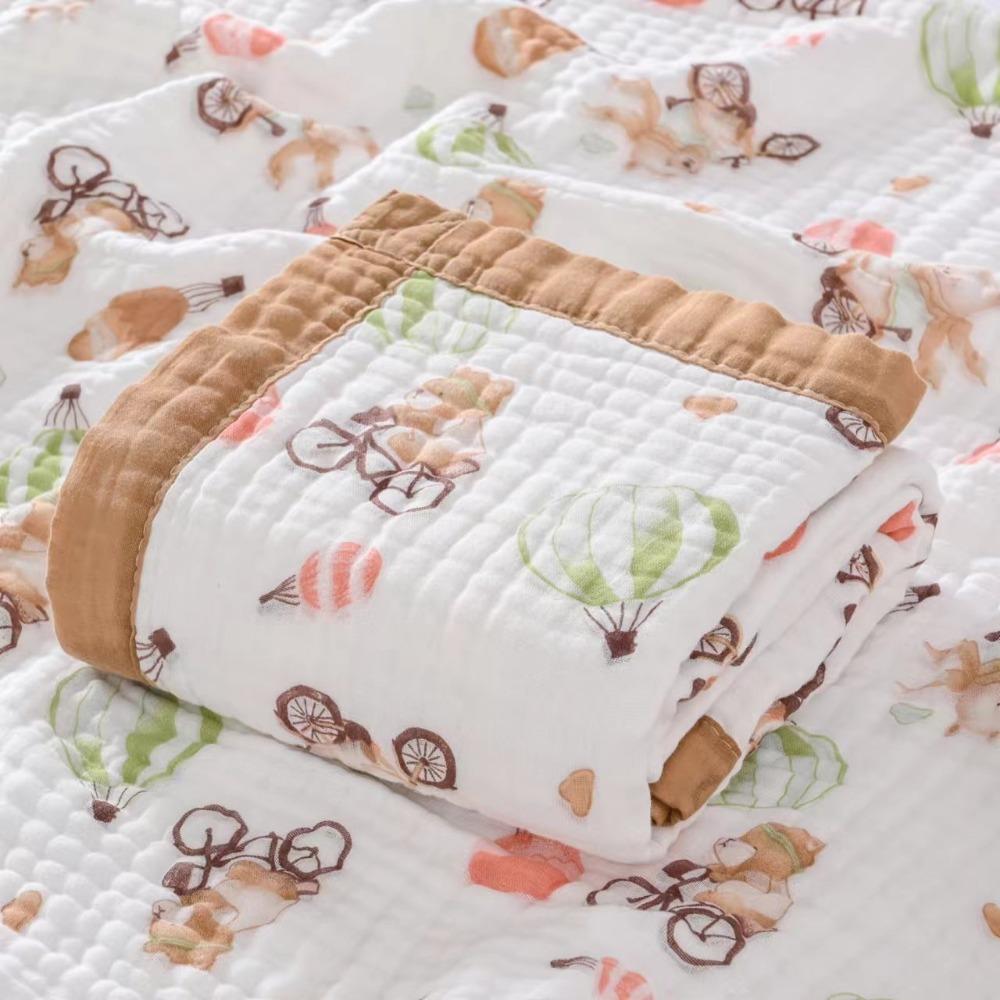 Baby Pure Cotton Class A Soft and Breathable Six-layer Integrated Children's Bath Towel Kindergarten Small Quilt