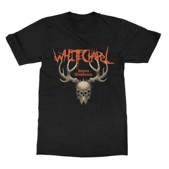 Unisex Short Sleeve Crew Neck Cotton T Shirt Whitechapel Tour 2025 Hymns In Dissonance XL