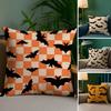 Halloween Scary Bats Pillow Case Plush Fabric Soft Double Sided Print Sofa Cushion Cover Throw Pillow Covers