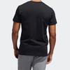 adidas T Shirts Men's Black Crew Neck Moderate Straight Fit FT8833