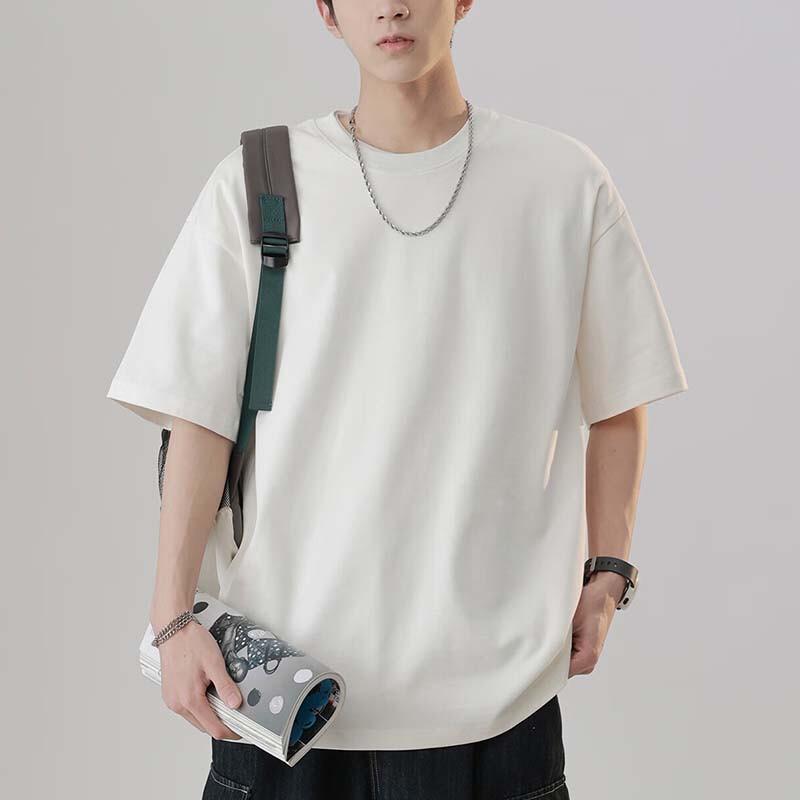 Homlean Men s Loose Fit Pure Cotton Short Sleeve T-Shirt XL