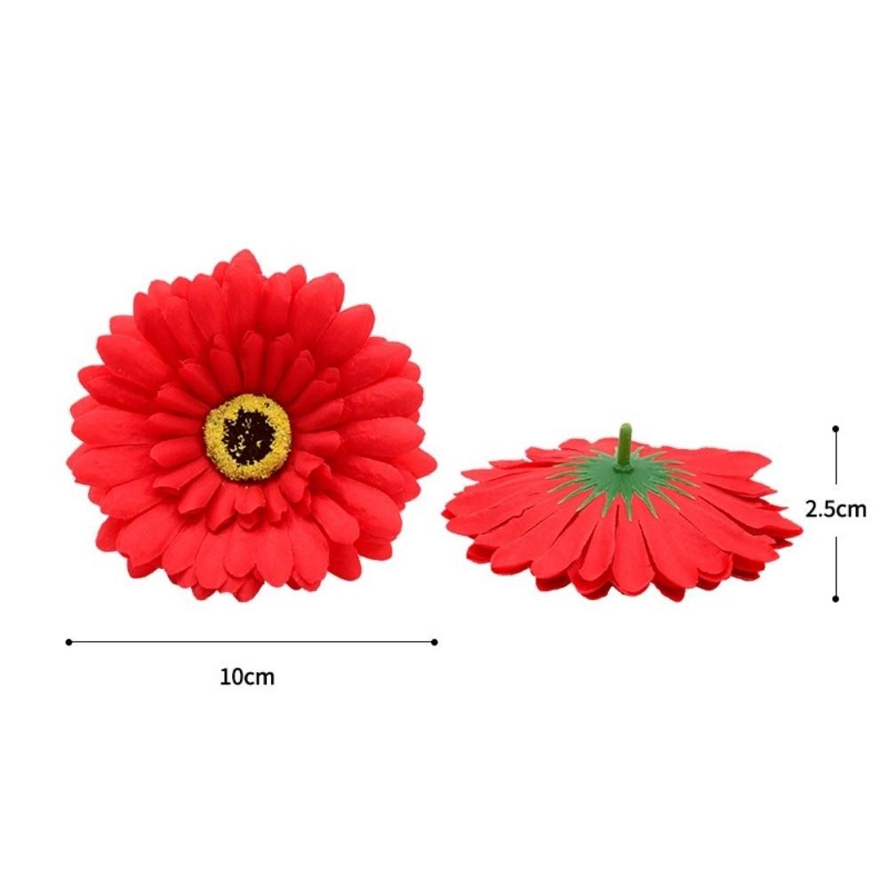 7pcs New Silk Artificial Sunflowers Gerbera DIY 3D Sunflower Flower 10cm Flower Arranging Simulated Flower Photography