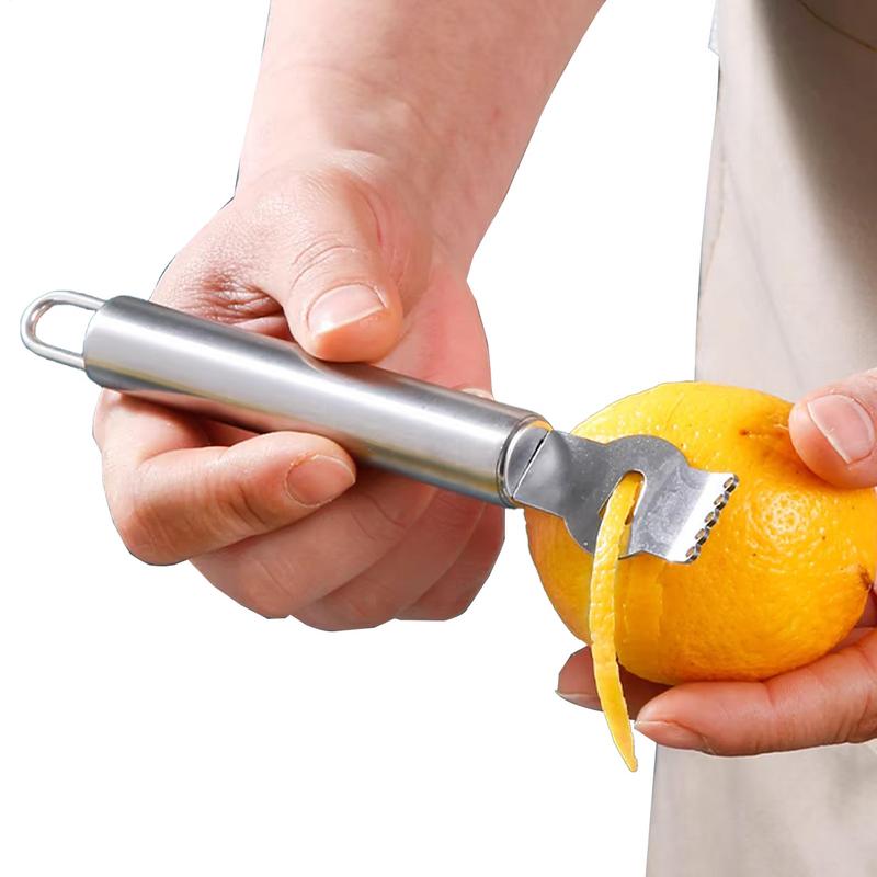 Lemon Zester Grater Grapefruit Peeler Tool Stainless Steel Orange Citrus Peelers Portable Slicer Cutter Efficient Orange Peeler