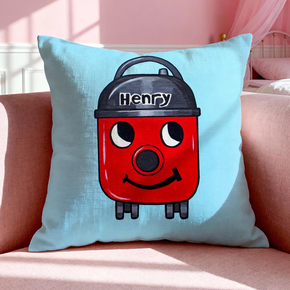 Brand H-Henry Hoover Cushion Cover Breathable Linen Pillowcase Summer Odorless Eco-Friendly Invisible Zipper Washable