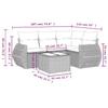 5 Piece Garden Sofa Set with Cushions Light Grey Poly Rattan