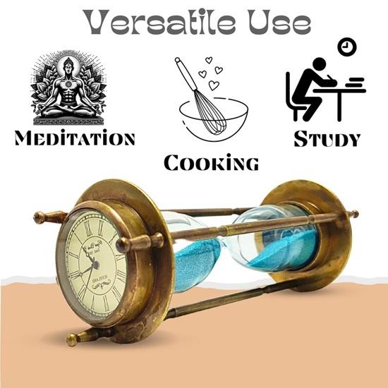 13,97 см Латунный компас Песочные часы Морской Морской Песочные часы Настольные часы Песочные часы Декоративные песочные часы Лучшее для подарков