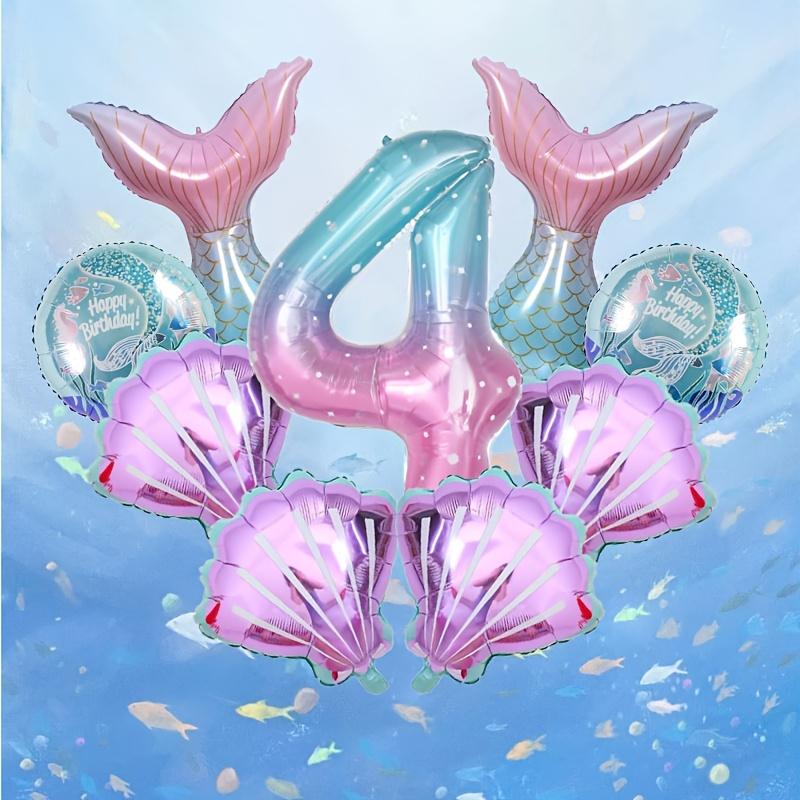 6Pcs mermaid tail shell set suitable for marine theme birthday party decoration supplies summer beach parties wedding decoration