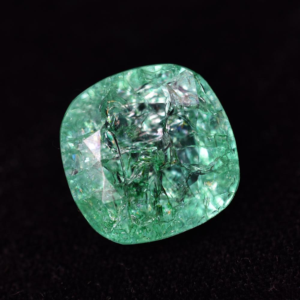 Natural Green Emerald Loose Gemstone Square Cushion 18.70 Ct Colombian for Jewelry Making and Crafts