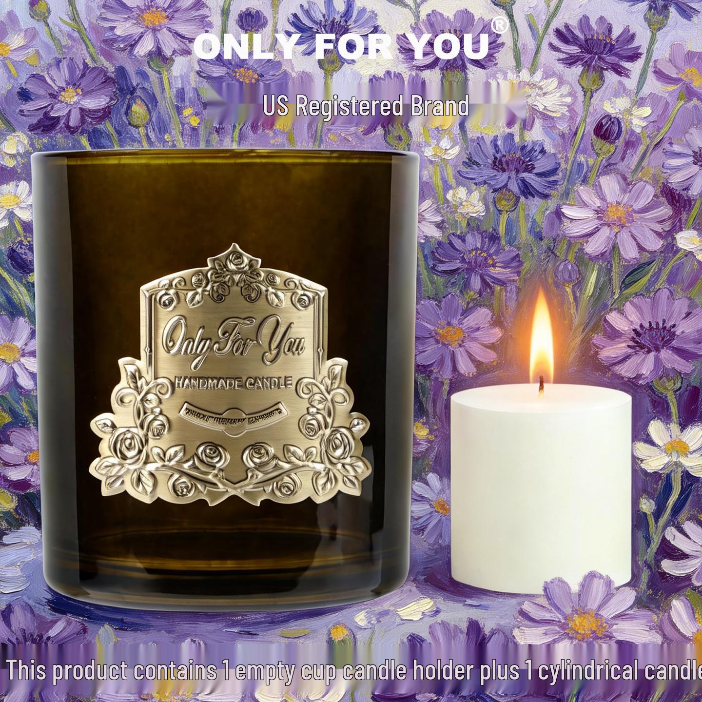 US Brand Metal Nameplate Glass Candle Lamp - Birthday Souvenir & Home Decor