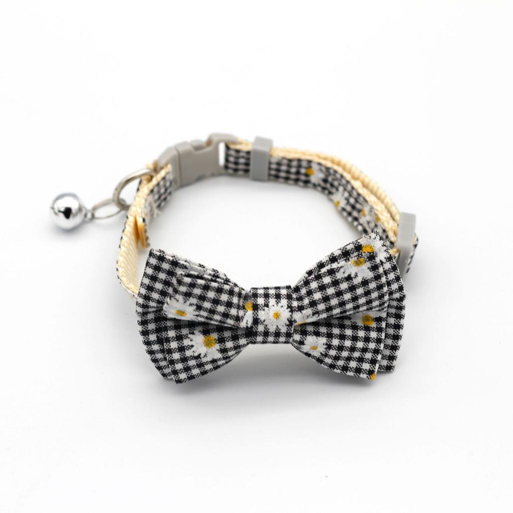 1pc Cute Cat Collar Small Puppy Cat Dog Collars Bow Kitten Collar Bowknot Necklace With Bell For Dog Cat Chihuahua Pet Supplies