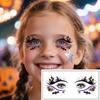 Pumpkin Ghost Skull Halloween Face Tattoo Cartoon Halloween Bat Face Stickers  Enhance Atmosphere