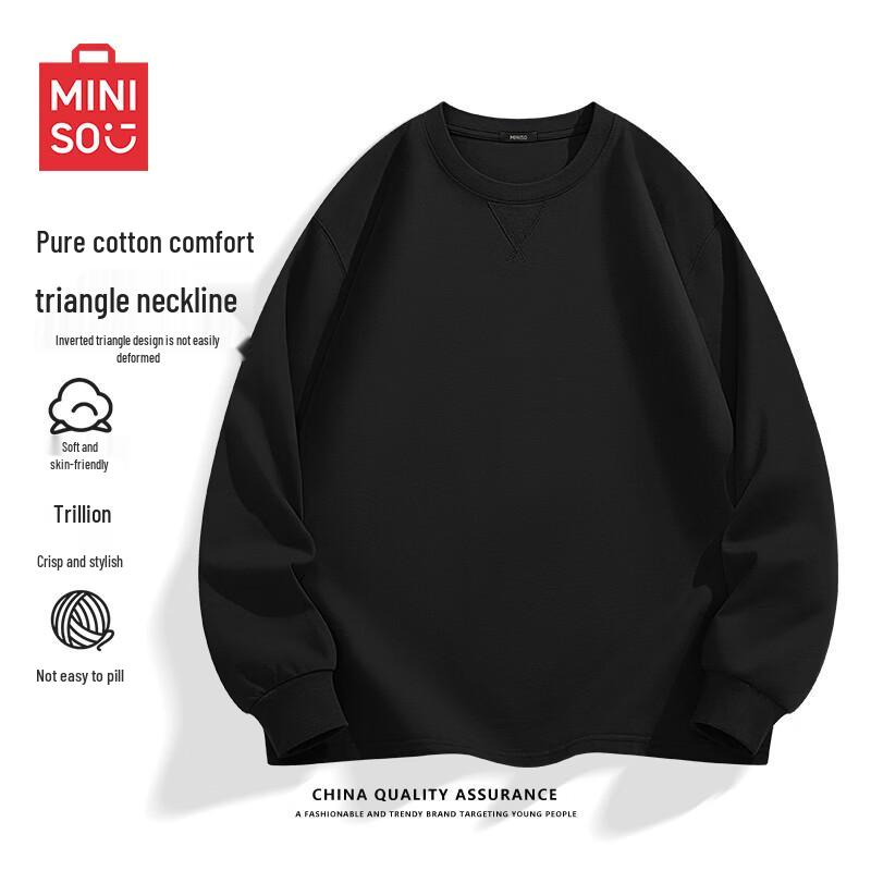 MINISO Men s Pure Cotton Long-Sleeve T-Shirt 3XL