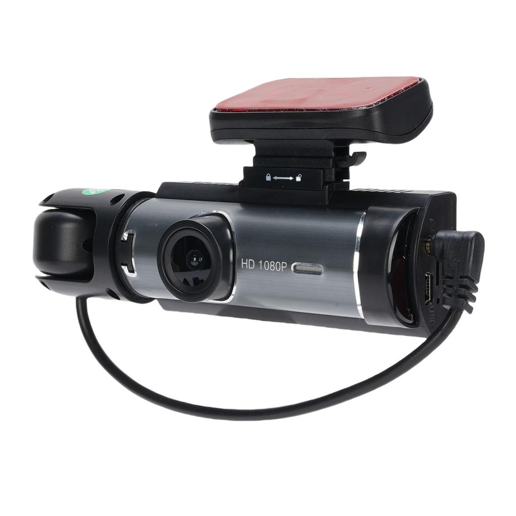 Dash Camera Front and Inside Dual Camera Multilingual 1080P HD DVR Driving Recorder with 3.16 Inch Screen