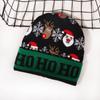 Christmas Deer Snowflake Letters Knit Hat With Warmth For Winter Outdoor Festivals