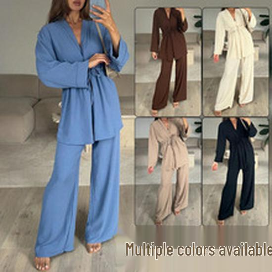 Europejskie i Amerykańskie Damskie Spodnie Długie z Wysokim Stanem, Luźne, Casualowe, z Elastycznym Pasem i Kieszeniami - Kolekcja 2025