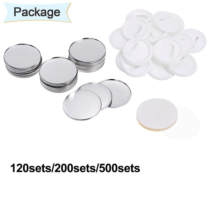 120/200/500 Sets Blank Badge Pin Button Maker Parts Material Supplies 25mm 32mm 37mm 44mm 50mm 58mm 75mm DIY Buttons Making